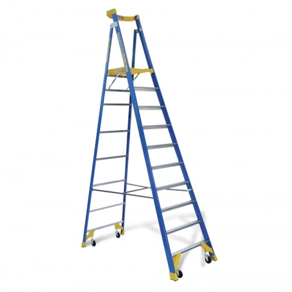 P170 Job Station Fibreglass Platform Step Ladder 2.9m 170kg 32000156 FS13536