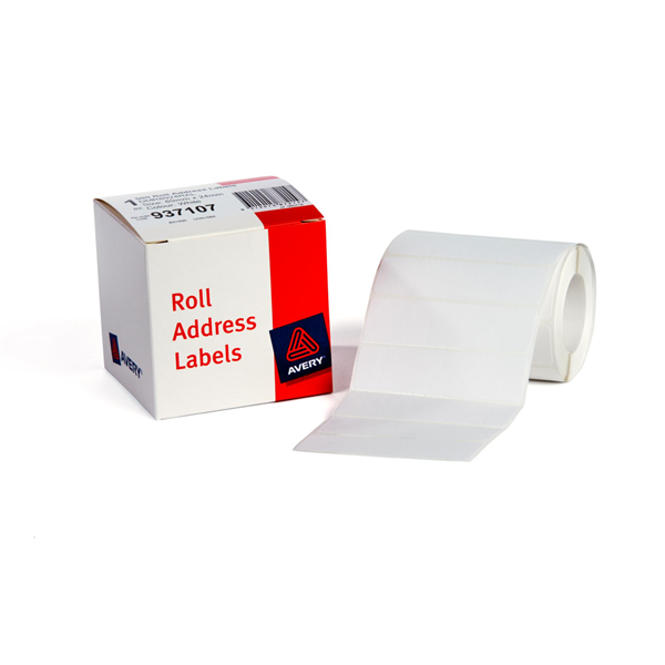 Avery Roll Address Labels Permanent 89x24mm White Box 500_22535700_AV937107