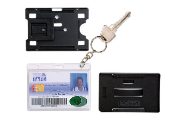 Rexel Id Multi Card Holder Portrait Lanscape Black Pack 10 39419400 9808902