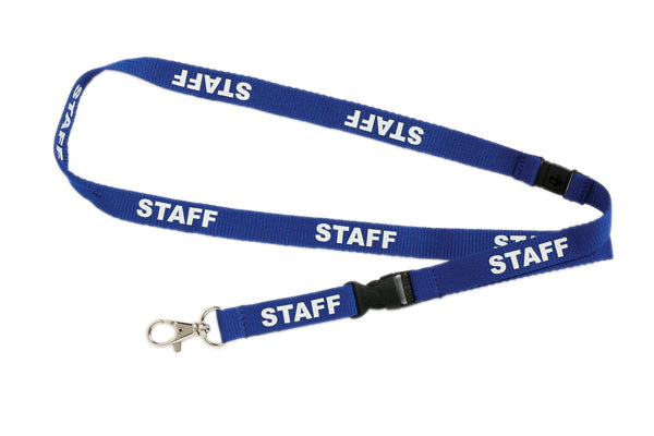 Rexel Lanyard Pre-Printed Staff Blue Pack 5_325023002_9842001
