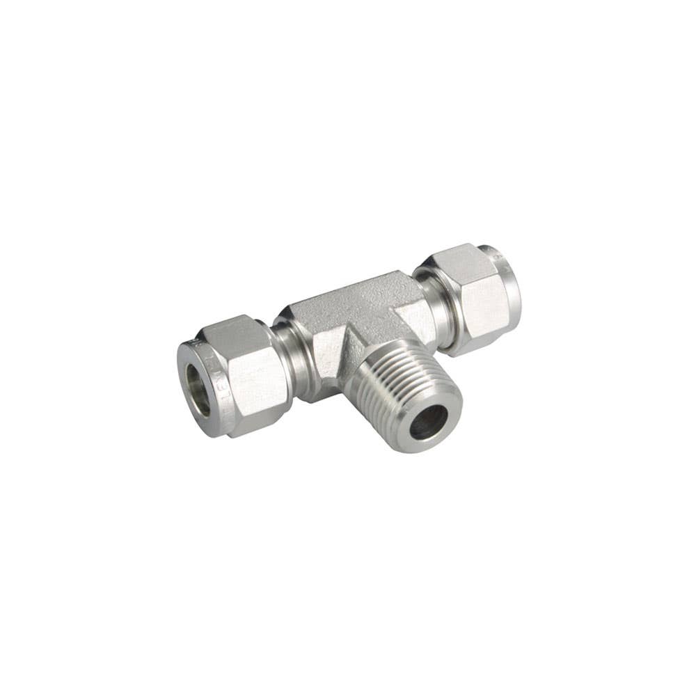 Branch Tee Stainless Steel Compression Male No.12 1/2 x 1/2 NPT 3302034 8MBT8N-316