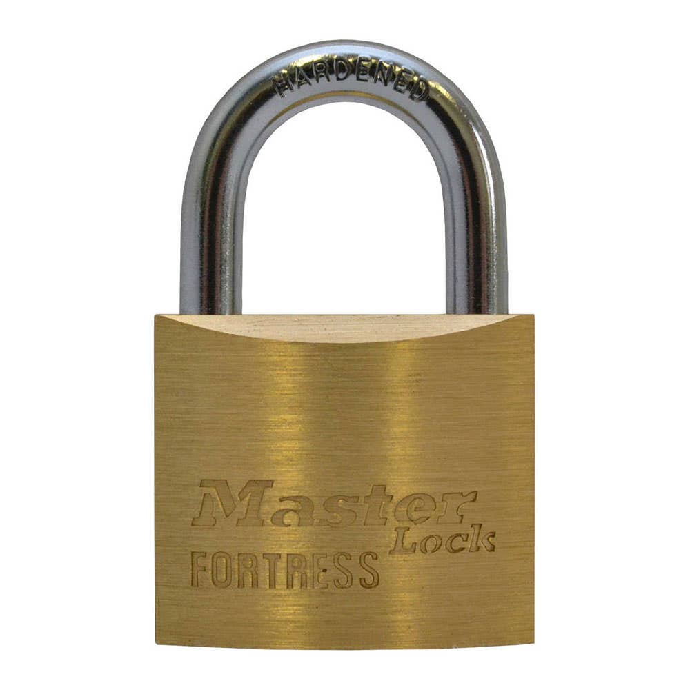 Padlock Brass Medium Security Extended Hardened Shackle 40mm FM1840DLFAU Master Lock 91018292 FM1840DLFAU
