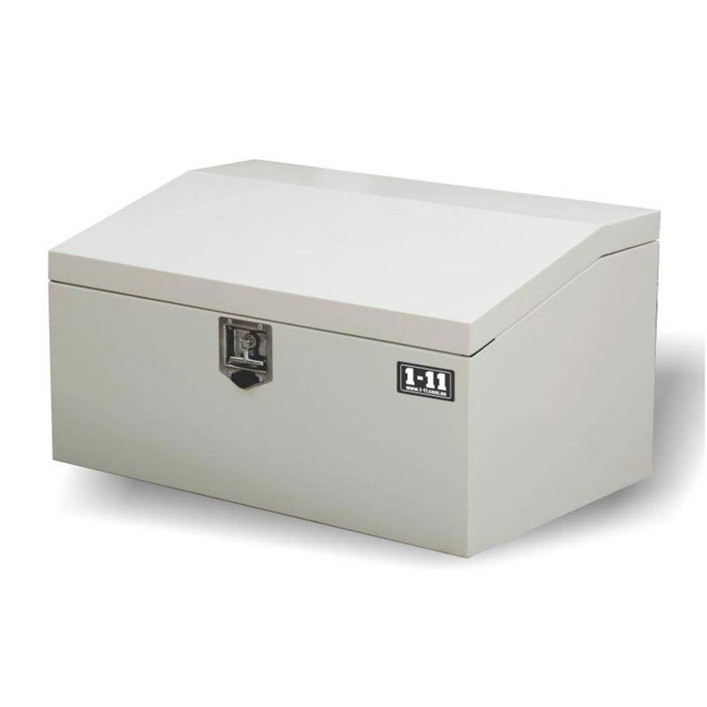 Low Profile Steel Truck Box With Gas Struts White 950 x 600 x 500mm 33380025 SB950WT