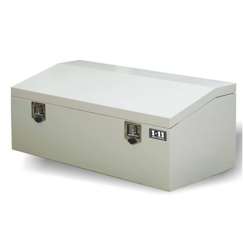 Low Profile Steel Truck Box With Gas Struts White 1,250 x 600 x 500mm 33380026 SB1250WT