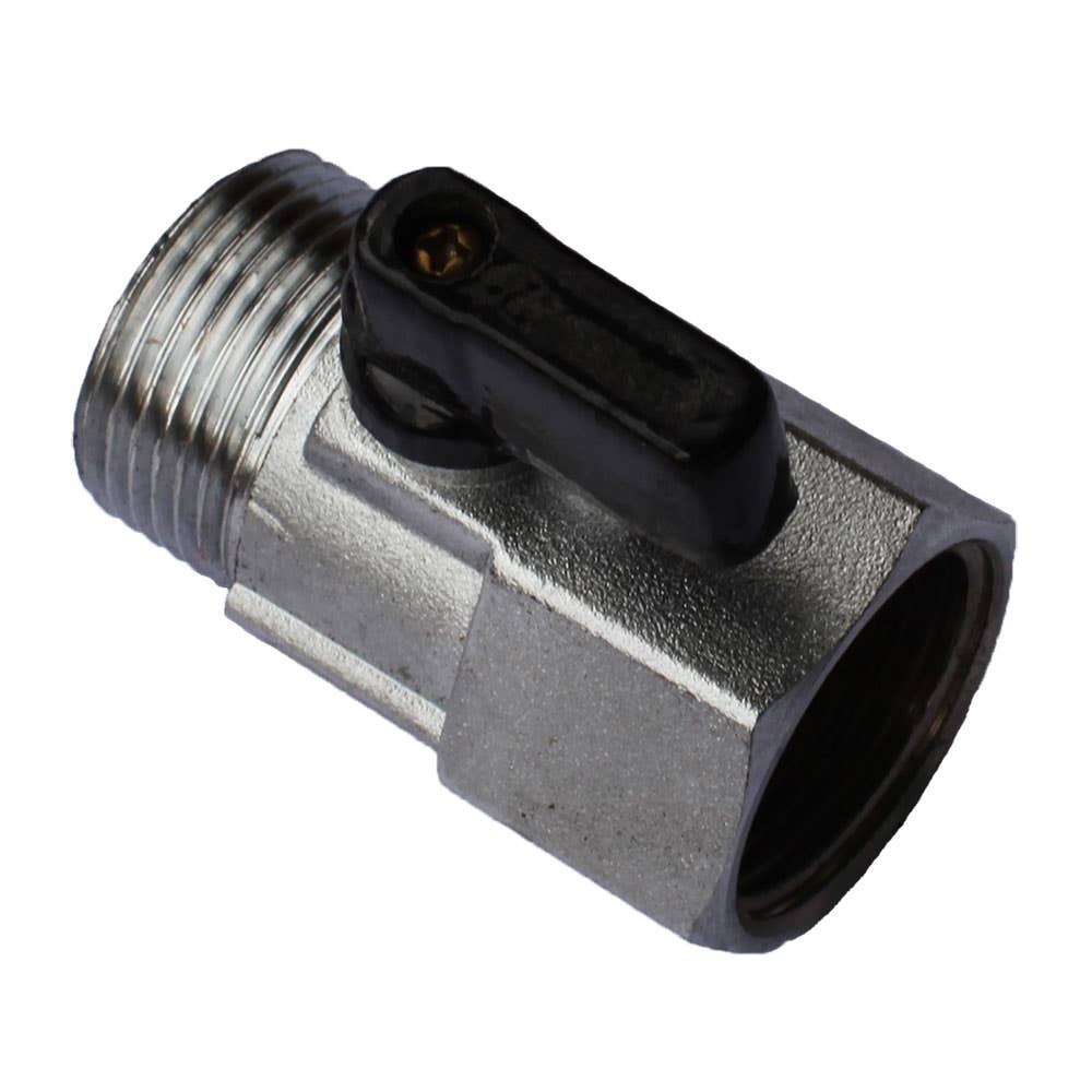 Mini Ball Valve Brass Male x Female 1/2 BSPT 363psi AAP Industries 3346029 VBBMMF15