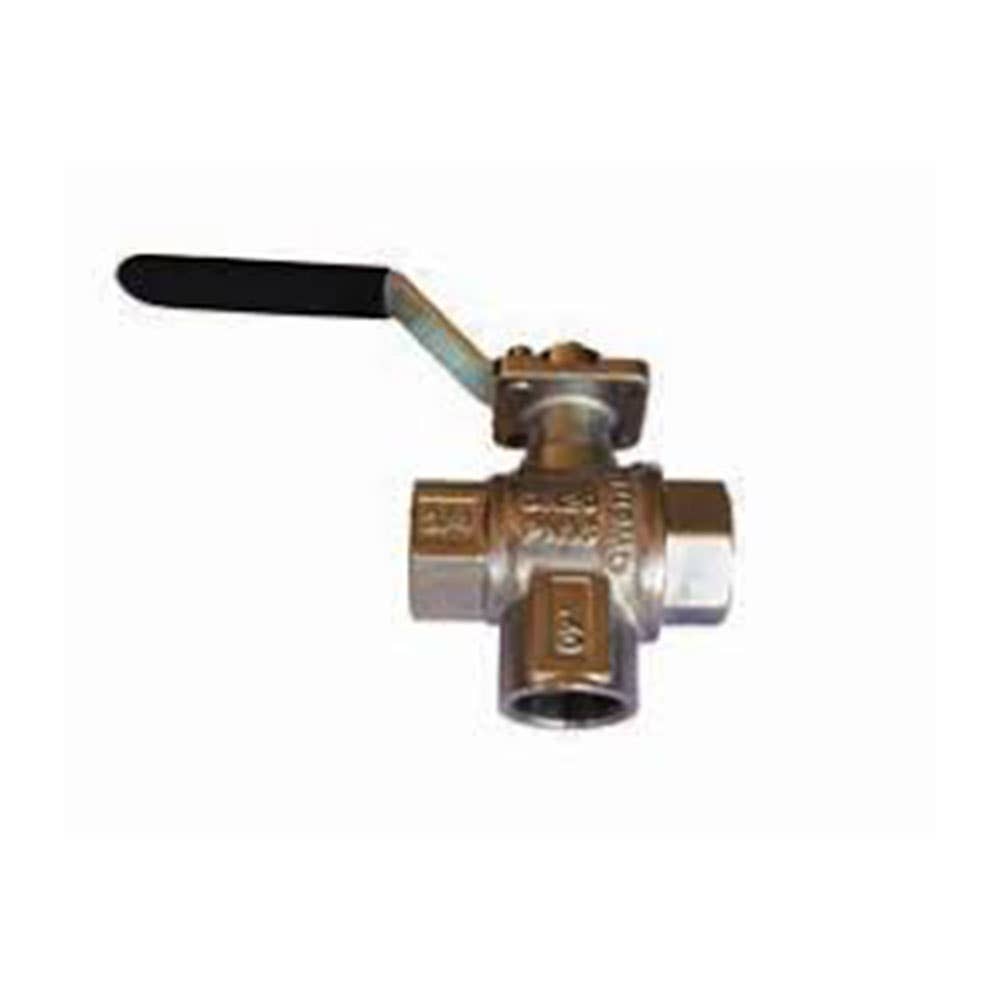 Valve Ball 3 Way Bottom Entry 1/4'' BSPT 8mmNB 3346031 VBBTW08L