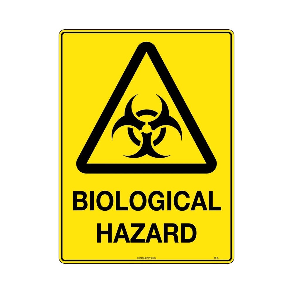 Biological Hazard Self Adhesive  Sticker 240 X 180mm_506550_334DA