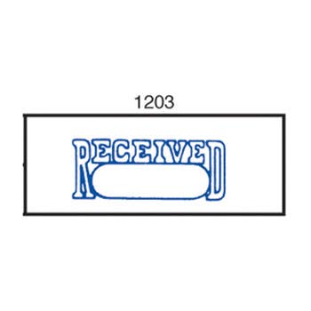 X-Stamper CX-BN 1203 Stamp Received 42X13mm Date Blue 38807803 5012030