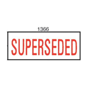 X-Stamper CX-BN 1366 Stamp Superseded 42X13mm Red_38808424_5013660