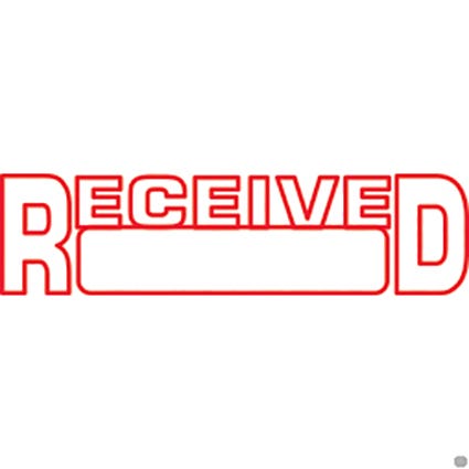 Shiny Stamp Received Date Red 335039003 9SEN203-2