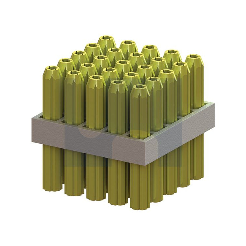 Wall Plug Tapered Point Polyethylene Yellow (1-2-3G Screw) 4 25 - Pk 1000_40088933_MWPFY-25
