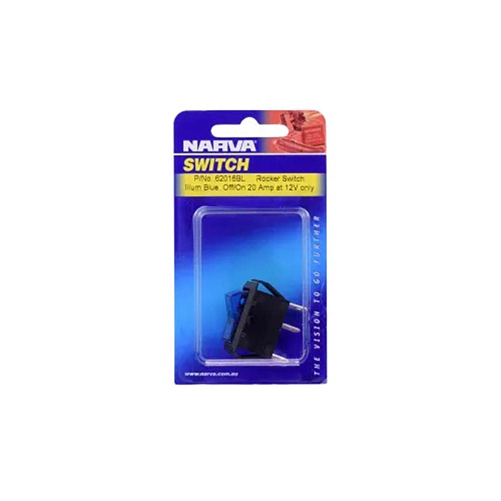 Switch Rocker On/Off 16A Illuminated Blue Narva_3438014_62016BL