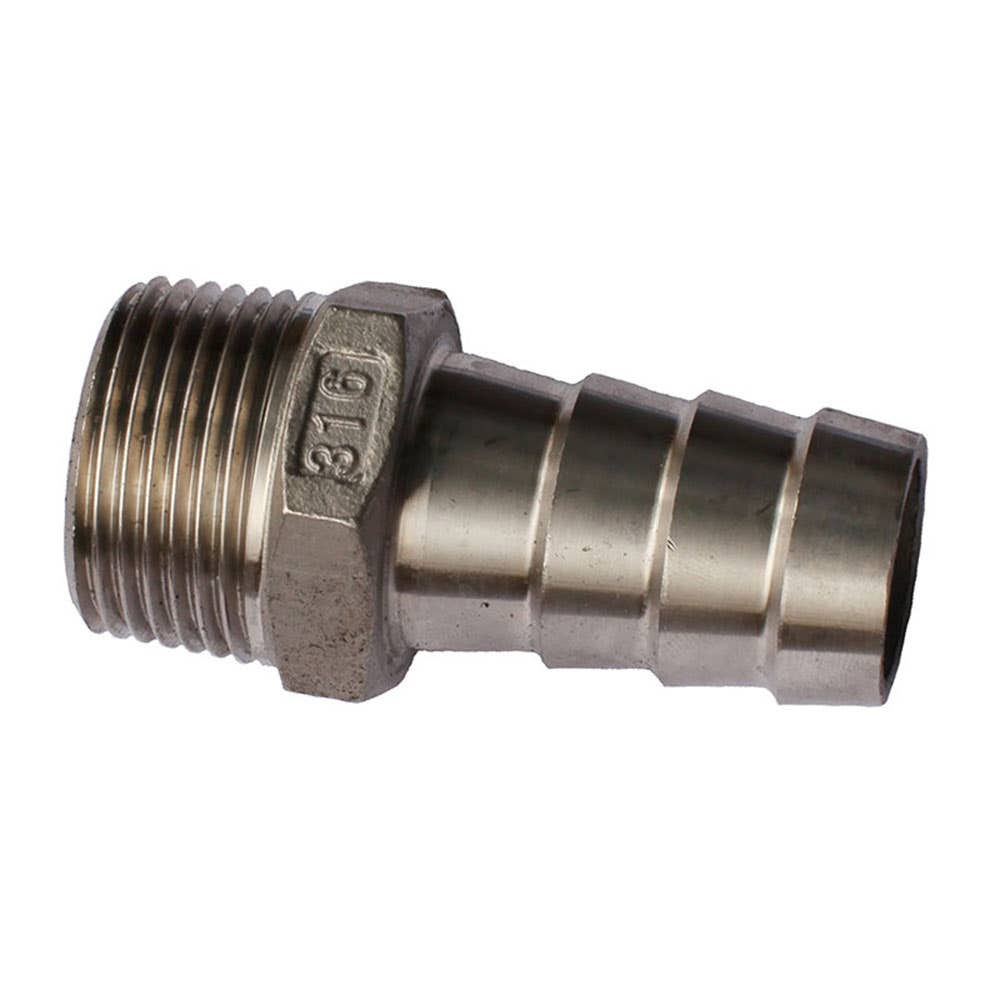 Combination Nipple Hose Tail x Male Stainless Steel 1 25mmNB SSHN25 AAP Industries 34970002 SSHN25