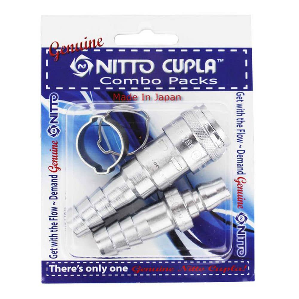Air Hose Coupling Kit Combo 4 Piece 1/2 12mm NC 1/2 Nitto 34950036 NC 1/2 HOSE KIT