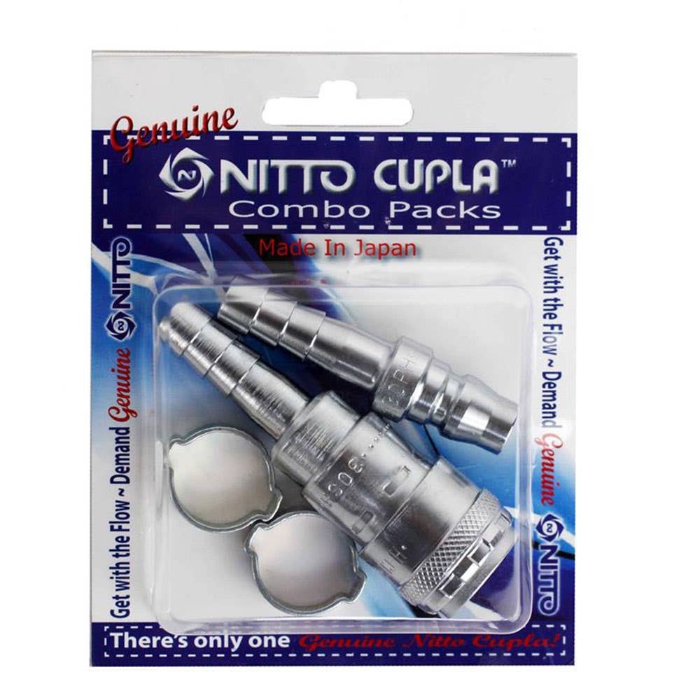 Air Hose Coupling Kit Combo 4 Piece 3/8 10mm NC 3/8 Nitto 34950037 NC 3/8 HOSE KIT