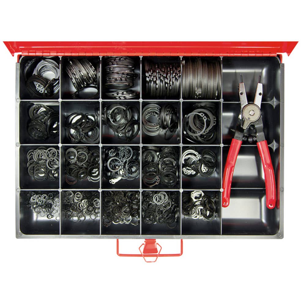 Circlip Kit External Metric 6-50mm + Pliers 925 Pieces 35000844 CA5015