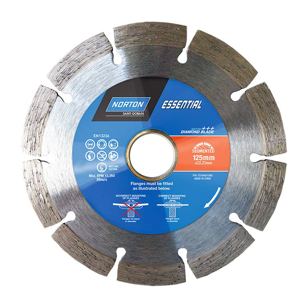 Blade Diamond Segmented 105mm x 20/16mm Bore Norton 36000714 70184601084