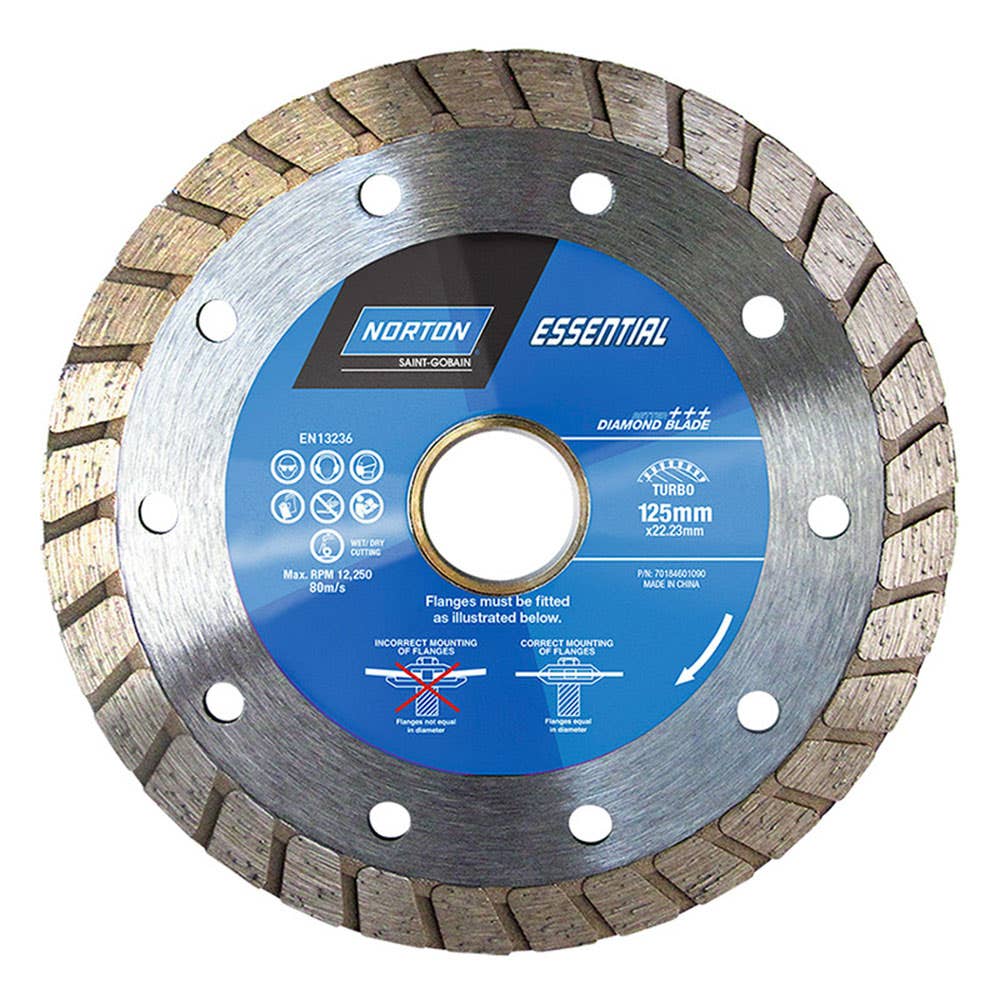 105mm Fluted Continuous Turbo Rim Diamond Blade 36000717 70184601092
