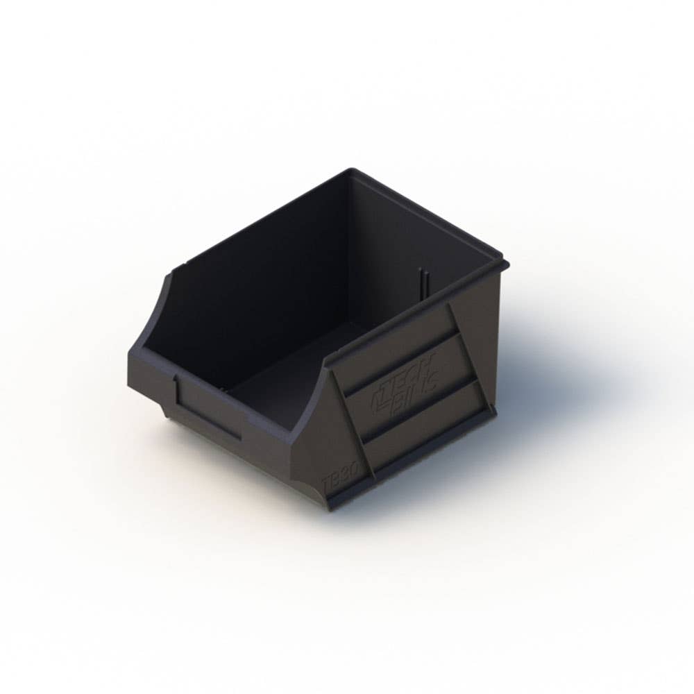 Bin Tech 30 Parts Plastic 6L 280 x 204 x 164mm Black 35000920 APTB30REC