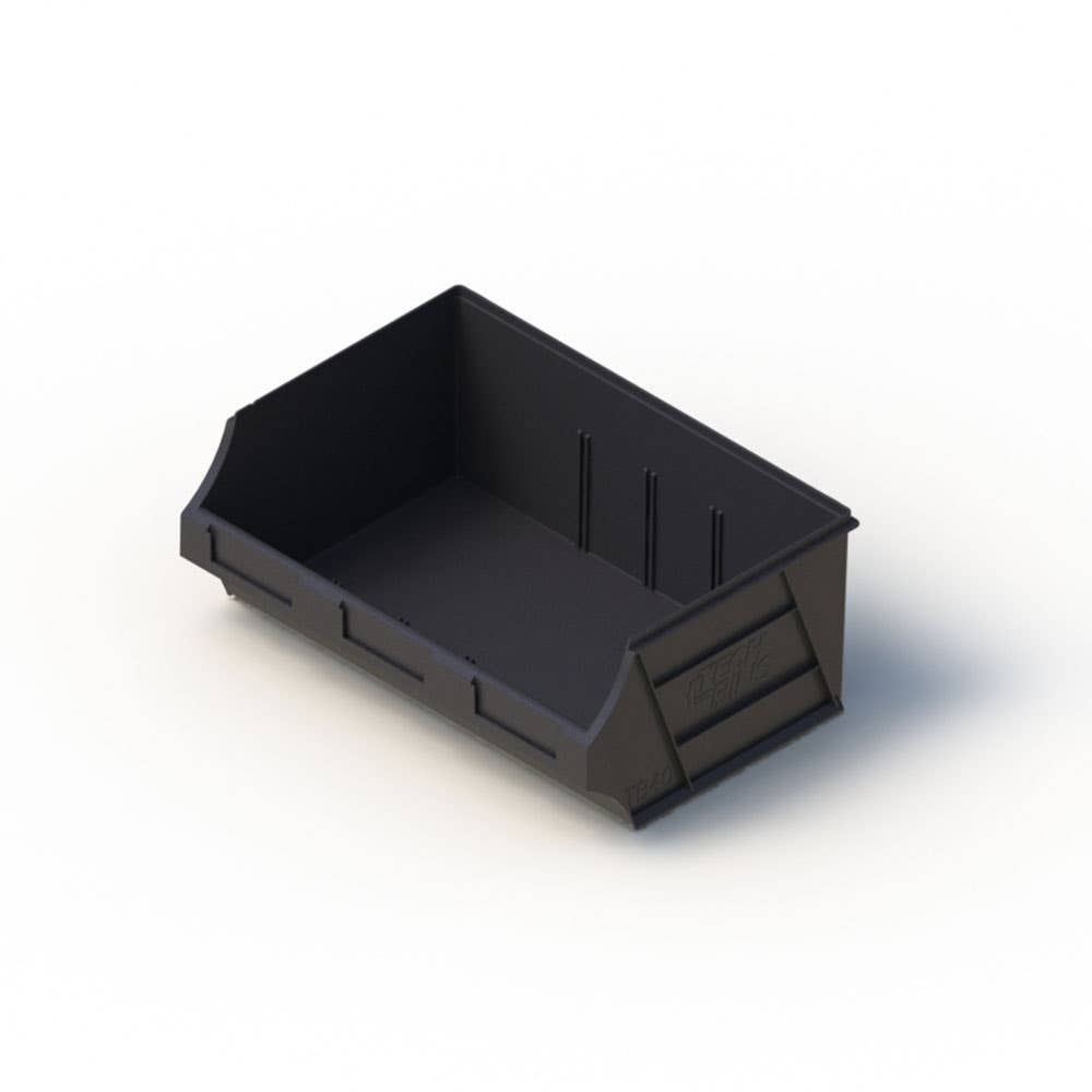 Bin Tech 40 Parts Plastic 12L 280 x 410 x 164mm Black 35000922 APTB40REC