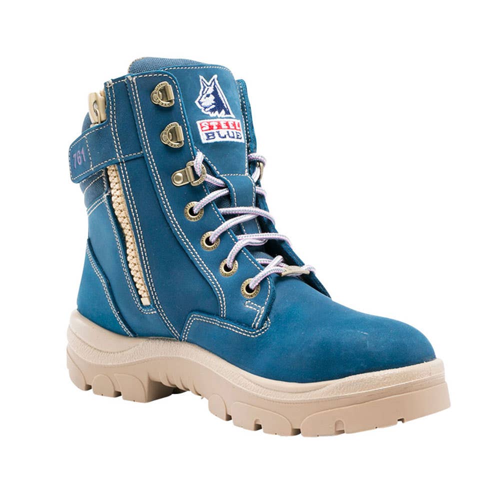 Boots Womens Steel Toe Lace/Zip TPU Southern Cross Blue 10 Steel Blue_35001278_512761-100-BLU