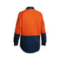 Shirt L/S 4XL Hi Vis Orange/Navy Cotton Drill 190gsm C/Front Bisley_31201085_BSC6267_TT024XL