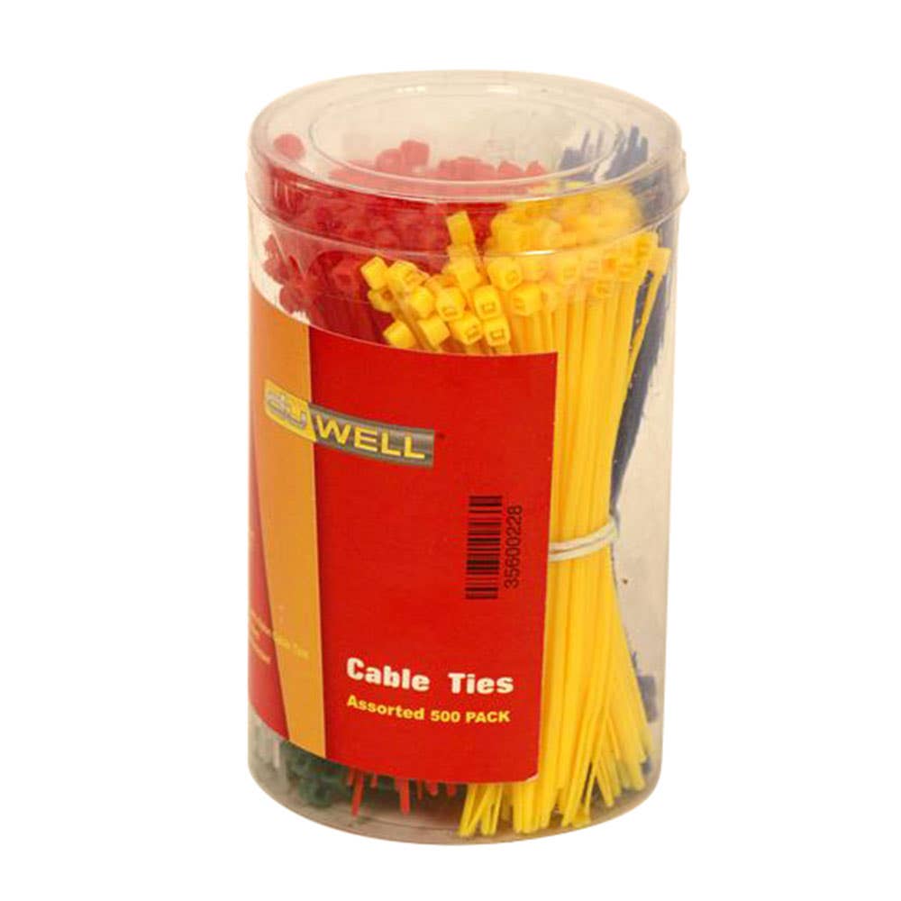 UV Resistant Cable Tie Assorted 100 x 2.5mm 500 Pk 35600228 CTA500PK