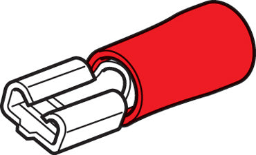 Conector Cable 2 Way Male x Female 2.5-3mm 6.3mm Cable Red Hella Pk 100 95206441 8510