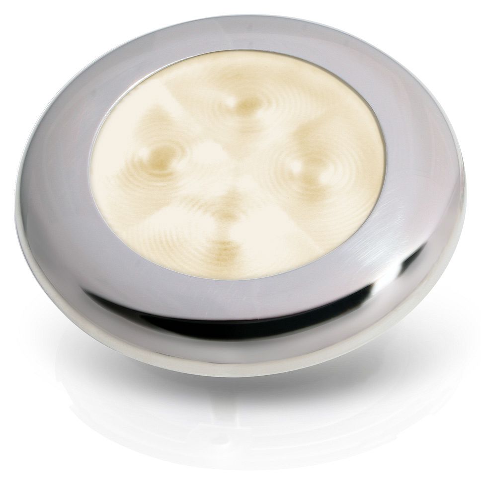 Lamp Courtesy Round LED 12V Warm White Stainless Steel Rim Hella 95209336 2XT980500721