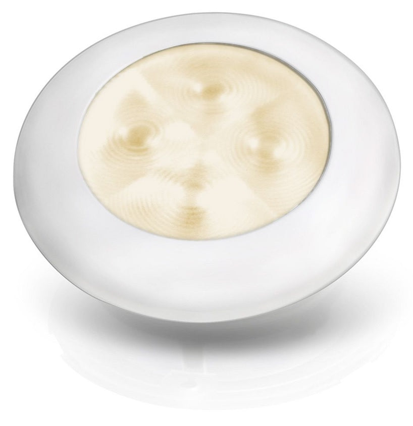 Lamp Courtesy Round LED 12V Warm White White Rim Hella 95209340 2XT980500741