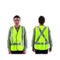 Vest Fluro Safety X Back Tape Day/Night Poly 120gsm Yellow 3XL Workit_40115365_VDNXY3XL