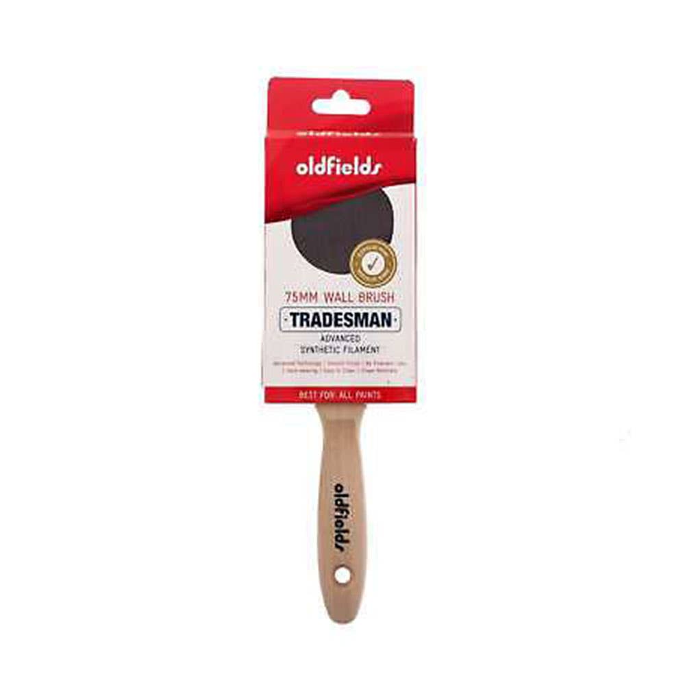 Paint Brush Filament Bristle Wooden Handle Tradesman 75mm 21175 Oldfields 36000259 21175