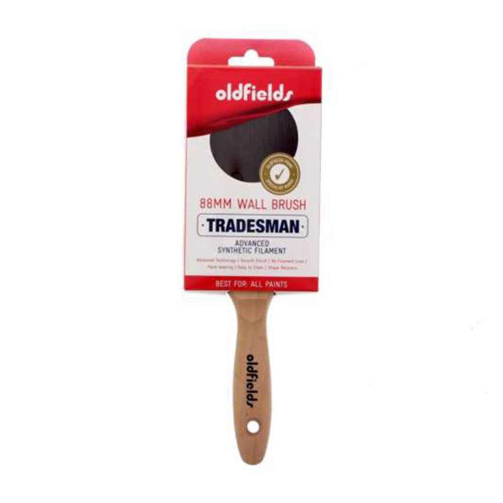 Paint Brush Filament Bristle Wooden Handle Tradesman 88mm 21188 Oldfields 36000260 21188