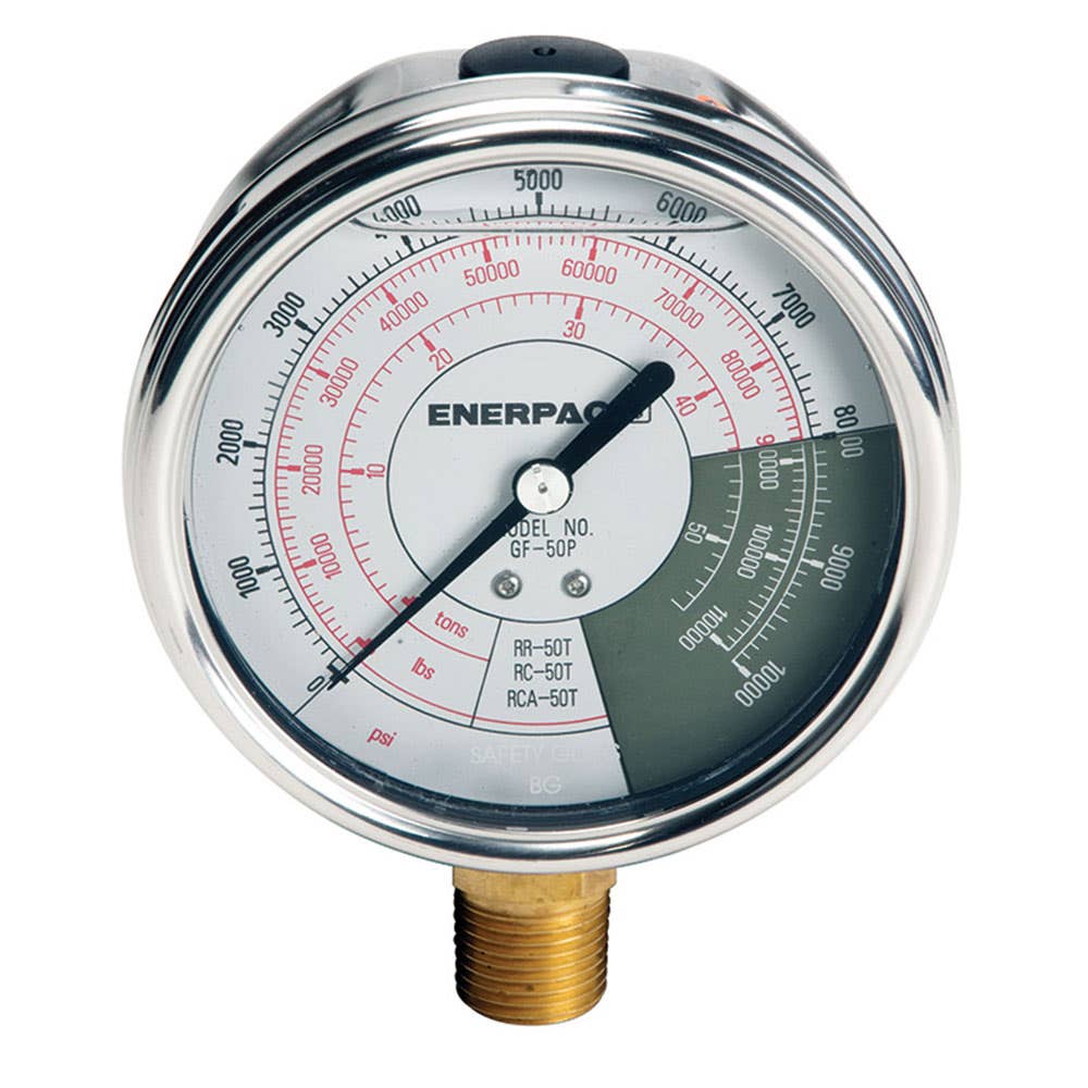 Hydraulic Pressure & Force Gauge  Filled 1/2 NPTF 100mm 36000499 GF50B
