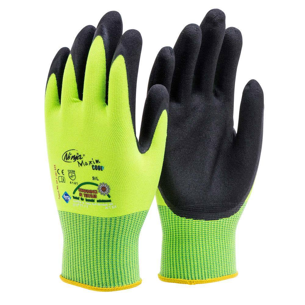 Gloves Ninja Maxim Cool NFT Hi Vis Yellow Large_36000668_NIMXCLNFTFY000L_NLA