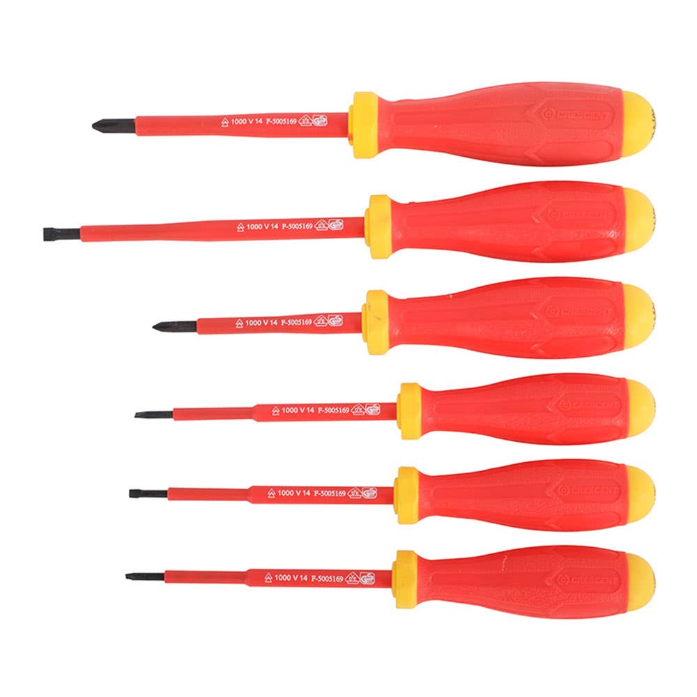 Screwdriver Set 1000V Insulated 6 Piece Crescent 36000801 CSD6HV