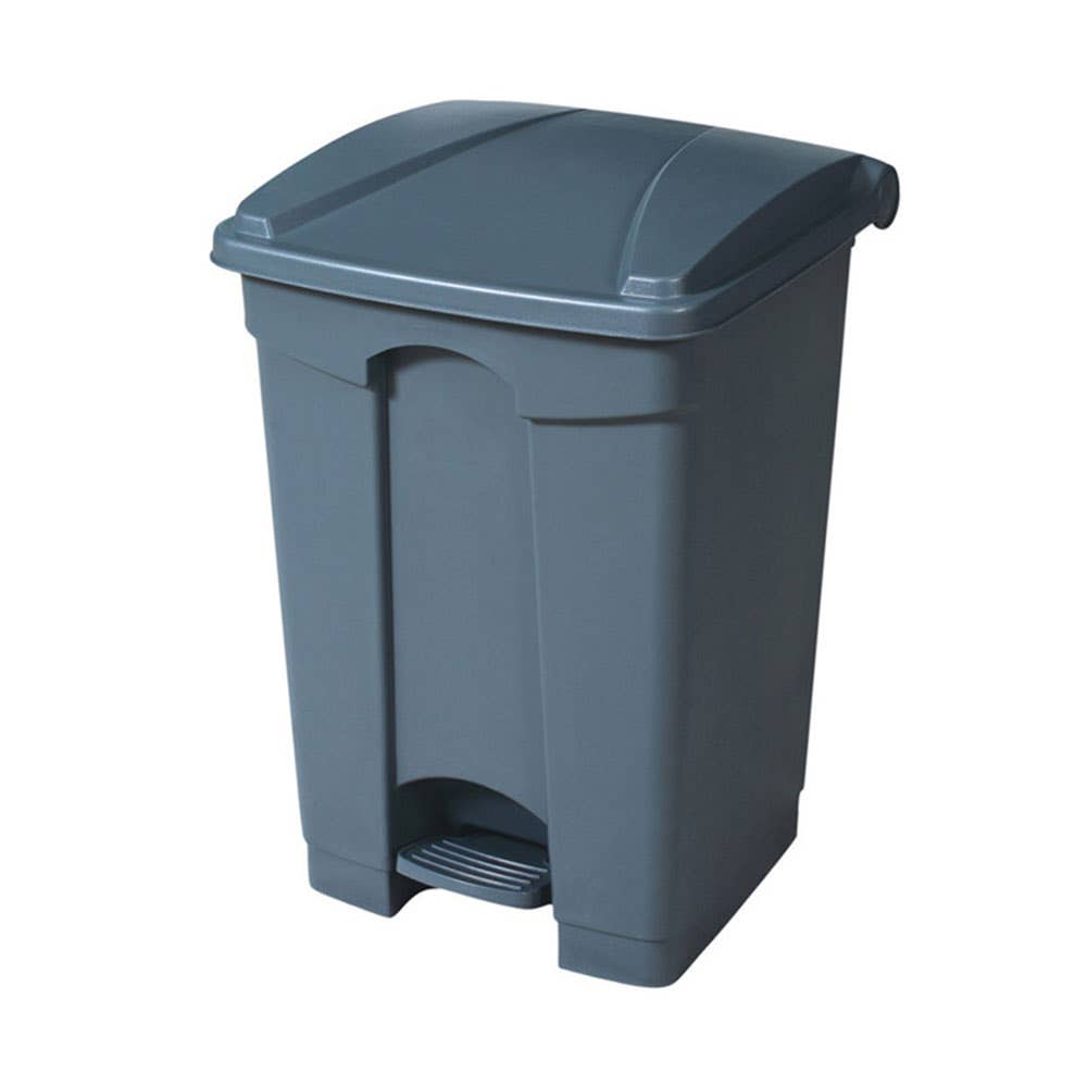 Plastic Rubbish Bin With Foot Pedal Grey 68L 36000808 76068