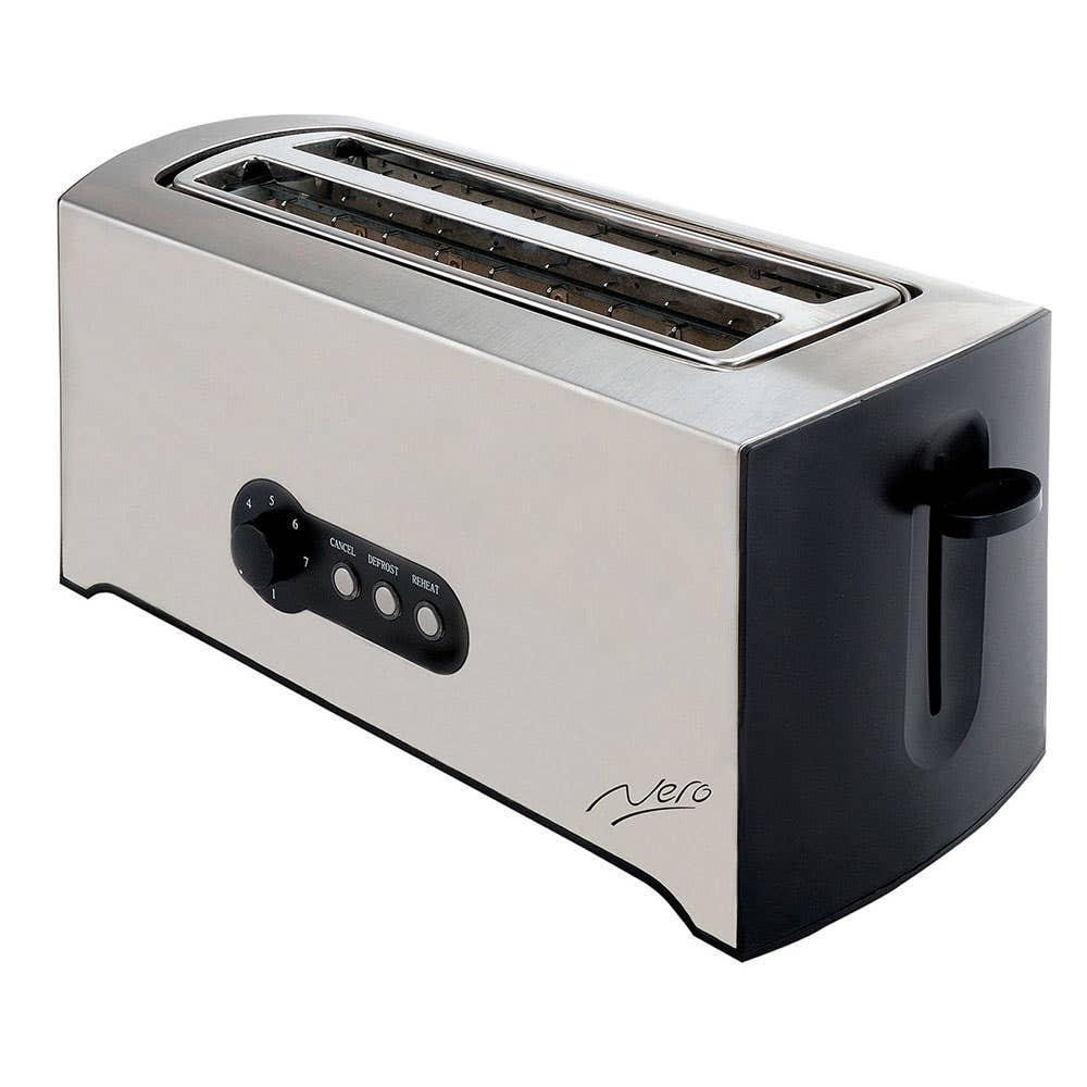 Toaster 4 Slice 600W Stainless Steel/Black Nero 36000857 32100