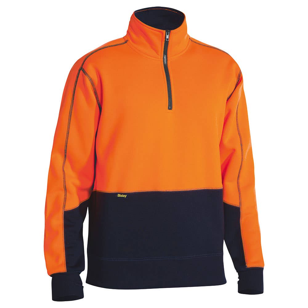 Jumper 2XL Hi Vis Orange/Navy Poly Fleece 300gsm Bisley_36001493_BK6989_TT052XL