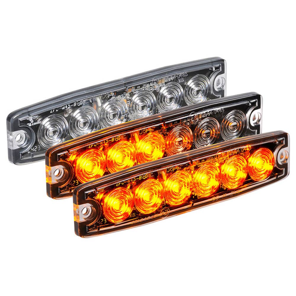Light Warning LED 12/24V Amber 3 x 1 Watt 23 Flash Patterns Narva 36002636 85213A