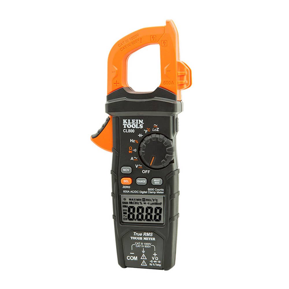 Clamp Meter 1000V 600A Jaw Size 34.9mm Klein Tools 36002983 A-CL800