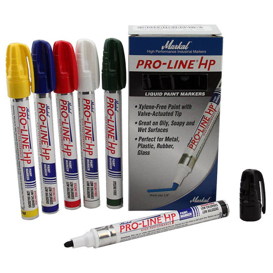 Marker Paint Industrial Black Pk 12 Pro-line HP Markal 190445 ML-96963