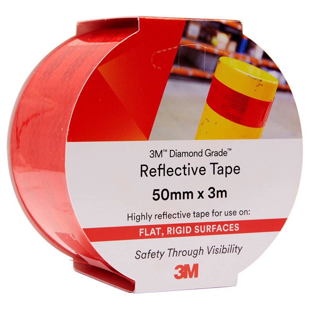 Tape Reflective Red 50mm x 3m Diamond Grade 983-72 3M 36003129 AR010613610
