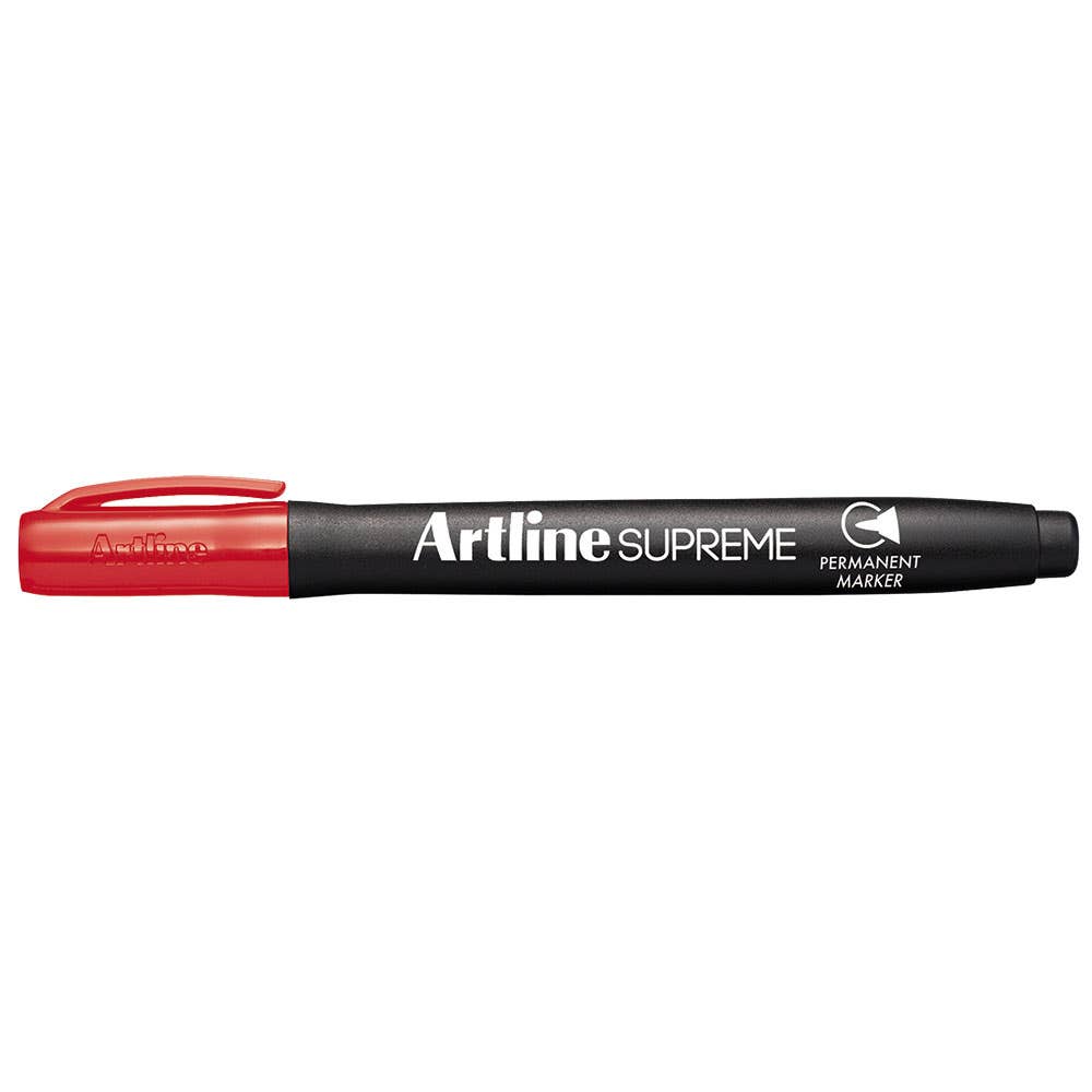 Marker Permanent Bullet Red 1mm Pk 12 Artline Supreme 36003147 107102