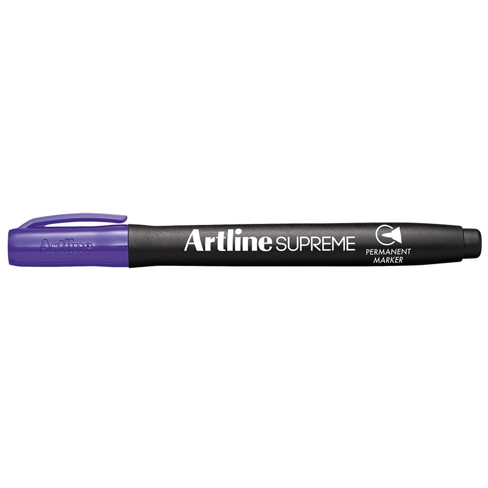 Marker Permanent Bullet Purple 1mm Pk 12 Artline Supreme 36003151 107106