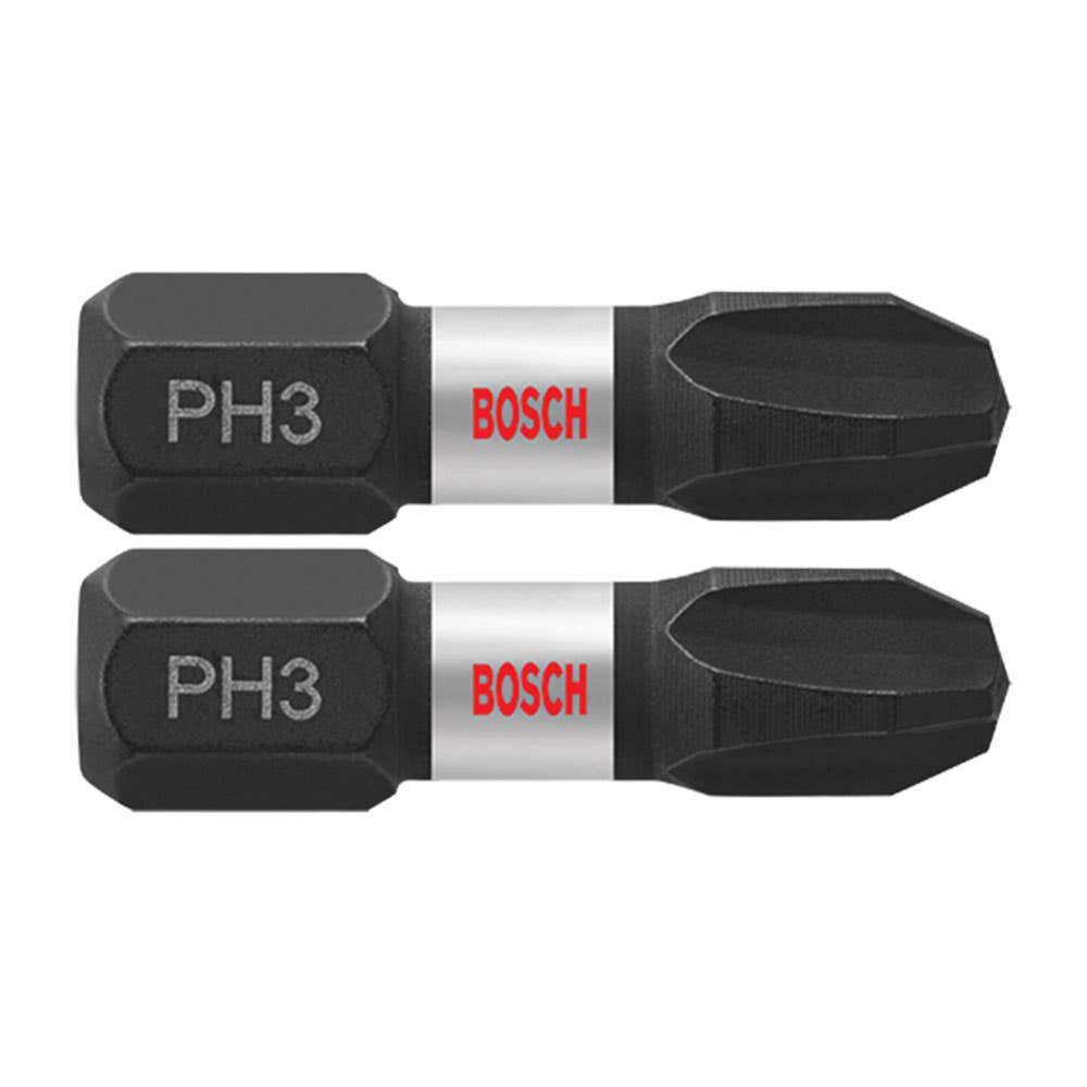 Impact Screwdriver Bit Phillips PH3 x 25mm 1/4'' Hex Shank Pk 2 36003522 2.610.039.542