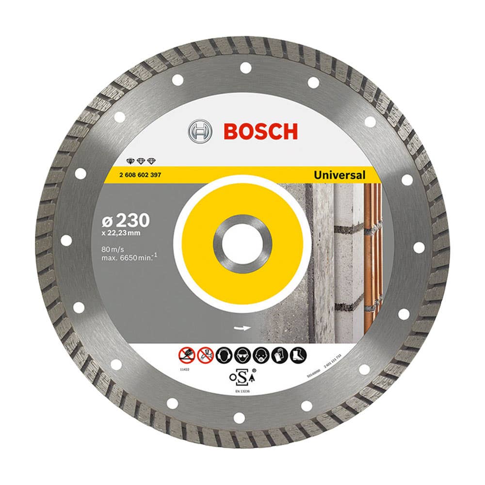 Universal Turbo 115mm Dry Fluted Continuous Rim Diamond Blade 36003562 2.608.602.393