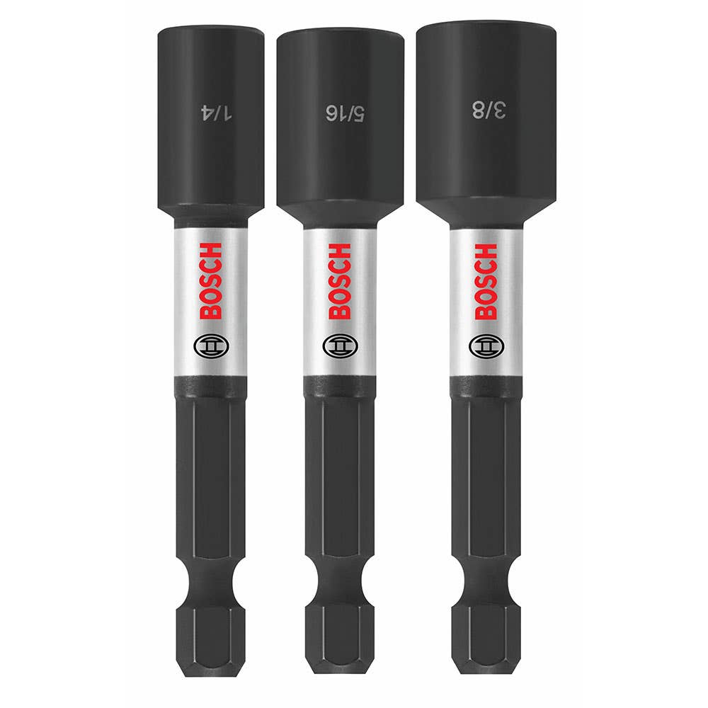 Bit Screwdriver Impact Nutsetter Set 1/4'' + 5/16'' + 3/8'' Bosch 36003618 2.610.039.658