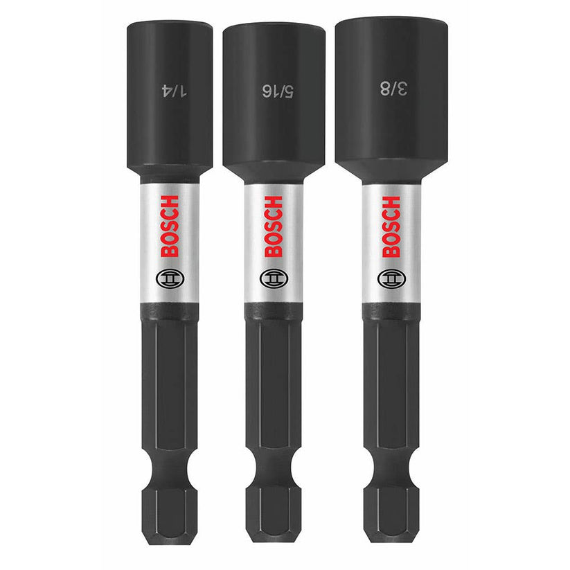 Bit Screwdriver Impact Nutsetter Set 1/4'' + 5/16'' + 3/8'' Bosch – ATOM