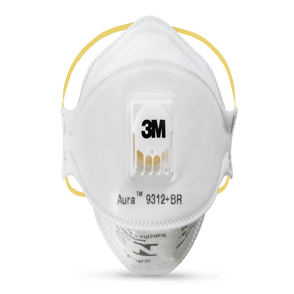 Aura&trade; 9312A+ P1 Disposable Flat Fold Respirator Valved 10 Pack_36003891_7100106875